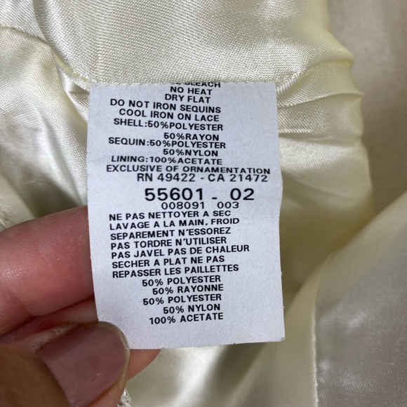 Jessica McClintock Millenium 2000 lace metallic maxi skirt Made in USA - Picture 10 of 12